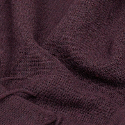 Paddington Throw - Fine Wool Blend - Plum 2