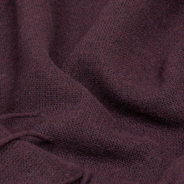 Paddington Throw - Fine Wool Blend - Plum 2
