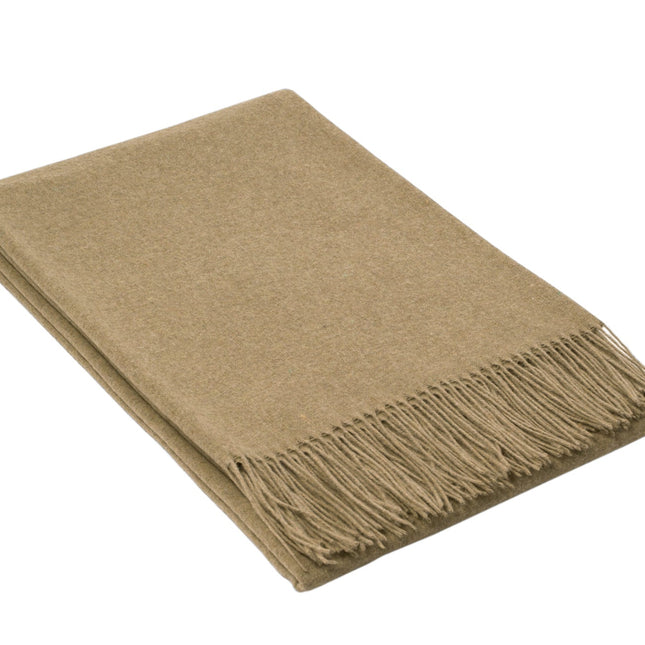 Paddington Throw - Fine Wool Blend - Camel