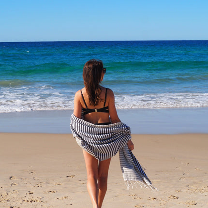 PORTSEA TURKISH COTTON TOWEL - MIDNIGHT 3