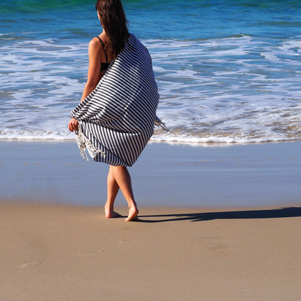 PORTSEA TURKISH COTTON TOWEL - MIDNIGHT 4