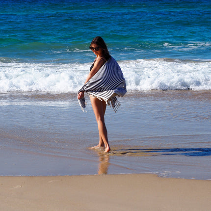PORTSEA TURKISH COTTON TOWEL - MIDNIGHT 5