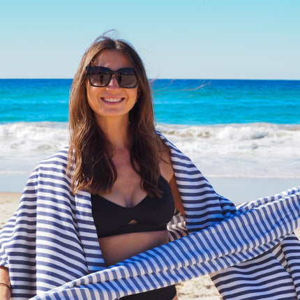 PORTSEA TURKISH COTTON TOWEL - DENIM 4