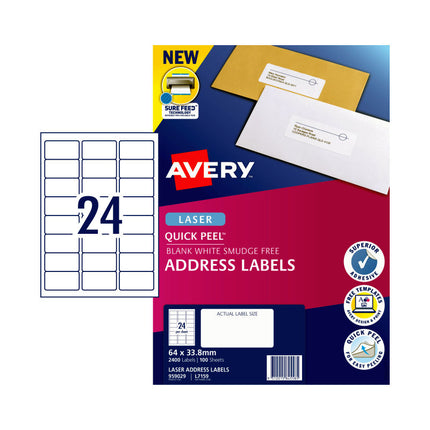AVERY Laser Label QP L7159 24Up Pack of 100 2