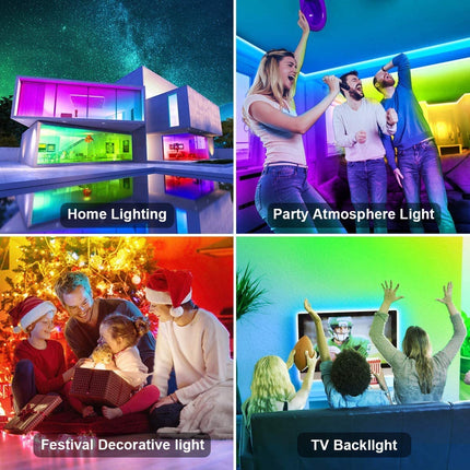 12M LED Strip Lights Rope Light for Bedroom and Home (5050 Lights Strip App with Remote Control) 6