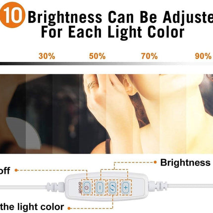 Hollywood Vanity Style LED Makeup Lights Mirror with 3 Color Modes Lights with 10 Dimmable Bulbs (Mirror Not Include) 2