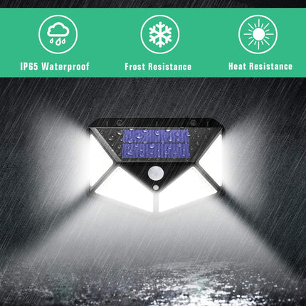100 Waterproof LED Motion Sensor Solar Security Lights Outdoor (2pack) 6