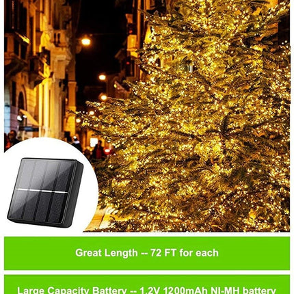 20m 200 LED Solar Powered Outdoor Lights with 8 Lighting Modes and Waterproof for Home,Garden and Decoration 6