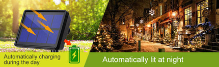20m 200 LED Solar Powered Outdoor Lights with 8 Lighting Modes and Waterproof for Home,Garden and Decoration 8