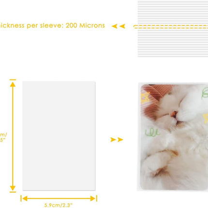 100 Packs Photocard Sleeves, 200Microns Kpop (Unsealable) 2