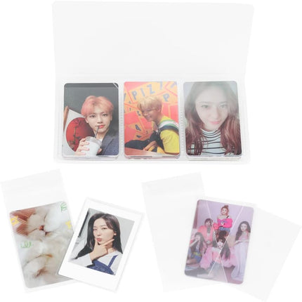 100 Packs Photocard Sleeves, 200Microns Kpop (Unsealable) 6