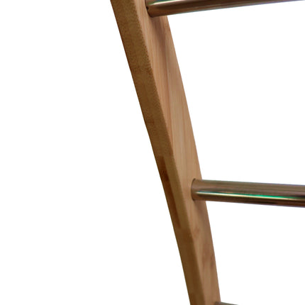 Bamboo Towel Bar Metal Holder Rack 3-Tier Freestanding and Bottom shelf for Bathroom 3