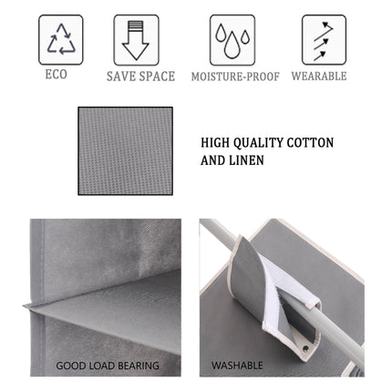 5 Tier Shelf Hanging Closet Organizer and Storage for Clothes (Grey) 5