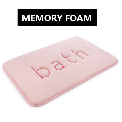 Extra Thick Memory Foam & Super Comfort Bath Rug Mat for Bathroom (60 x 40 cm, Pink) 2