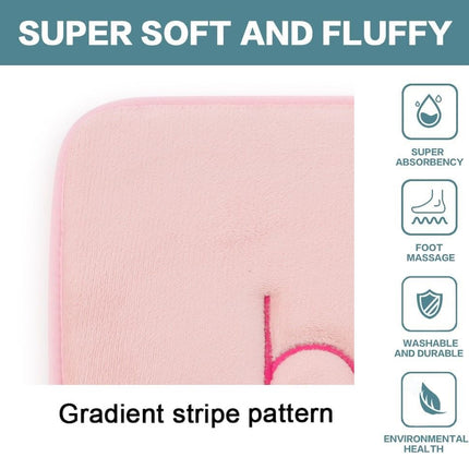 Extra Thick Memory Foam & Super Comfort Bath Rug Mat for Bathroom (60 x 40 cm, Pink) 4