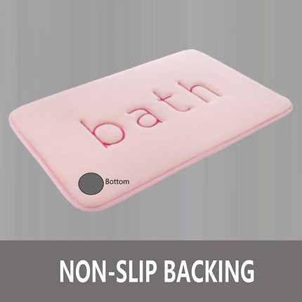 Extra Thick Memory Foam & Super Comfort Bath Rug Mat for Bathroom (60 x 40 cm, Pink) 6