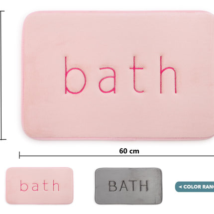 Extra Thick Memory Foam & Super Comfort Bath Rug Mat for Bathroom (60 x 40 cm, Pink) 7