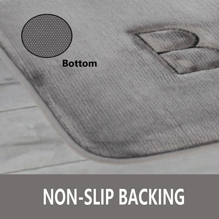 Extra Thick Memory Foam & Super Comfort Bath Rug Mat for Bathroom (60 x 40 cm, Grey) 6