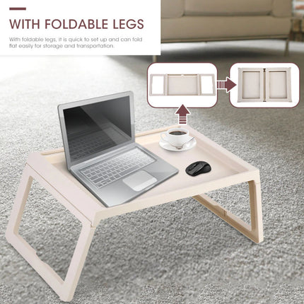 Multifunction Laptop Bed Desk with foldable legs for Home Office (White) 5