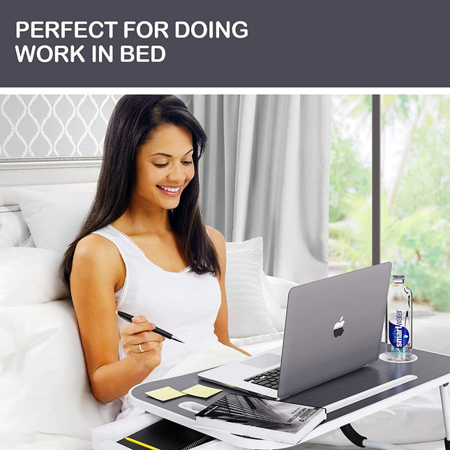 Laptop Bed Desk with Storage and foldable legs for Adults, Kids & Home Office 2