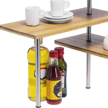 CARLA HOME 3 Tier Corner Shelf Kitchen Spice Rack Organiser with Hooks for Home Storage & Organisation 8