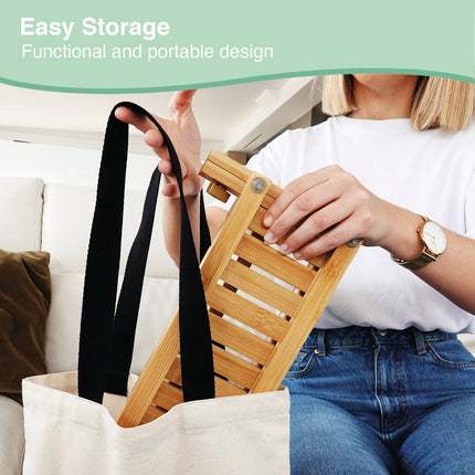 CARLA HOME Portable Bamboo Baby Bottle Drying Rack 8