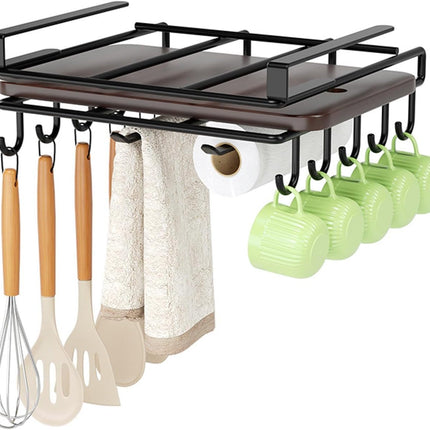 Multifunctional Under Cabinet Cutting Board Metal Holder Organiser 2