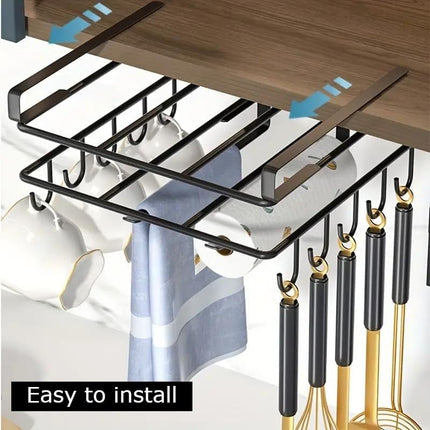 Multifunctional Under Cabinet Cutting Board Metal Holder Organiser 3