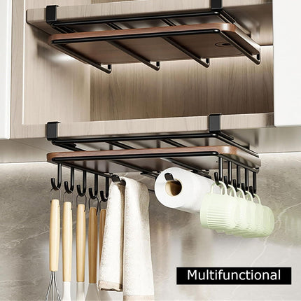 Multifunctional Under Cabinet Cutting Board Metal Holder Organiser 4