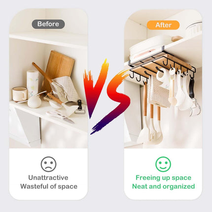 Multifunctional Under Cabinet Cutting Board Metal Holder Organiser 6