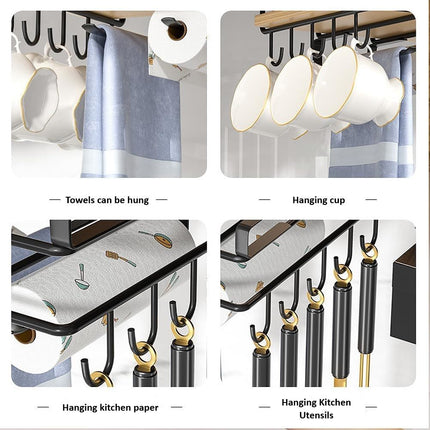 Multifunctional Under Cabinet Cutting Board Metal Holder Organiser 7