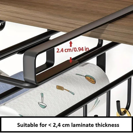 Multifunctional Under Cabinet Cutting Board Metal Holder Organiser 9