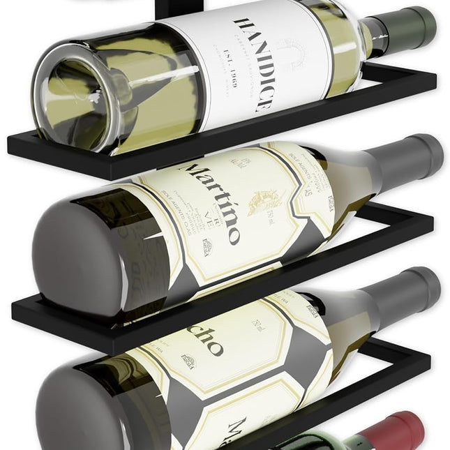 Metal Wall Mount Wine Rack for Wine Bottles, Liquor, Champagne (Holds 10 Bottles) 2