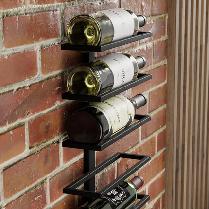 Metal Wall Mount Wine Rack for Wine Bottles, Liquor, Champagne (Holds 10 Bottles) 3