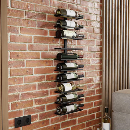Metal Wall Mount Wine Rack for Wine Bottles, Liquor, Champagne (Holds 10 Bottles) 4
