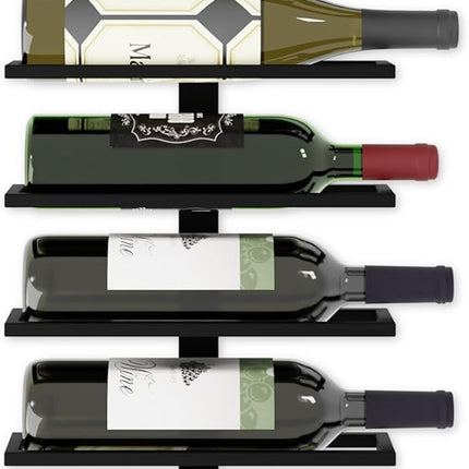 Metal Wall Mount Wine Rack for Wine Bottles, Liquor, Champagne (Holds 10 Bottles) 5