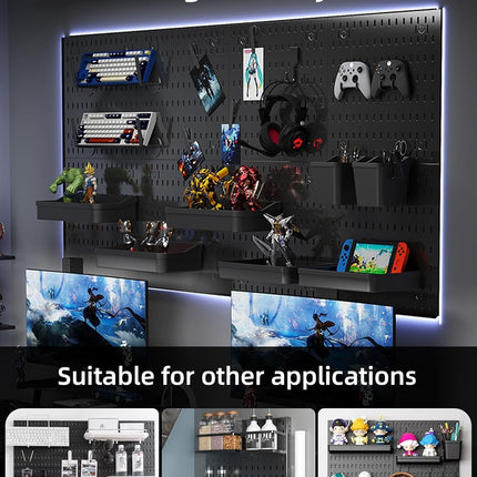 Pegboard Combination Kit with 4 Pegboards and 18 Accessories Modular Hanging for Wall Organiser 2