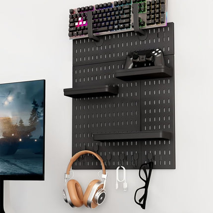 Pegboard Combination Kit with 4 Pegboards and 18 Accessories Modular Hanging for Wall Organiser 4