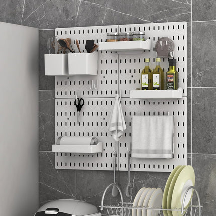 Pegboard Combination Kit with 4 Pegboards and 18 Accessories Modular Hanging for Wall Organiser 5