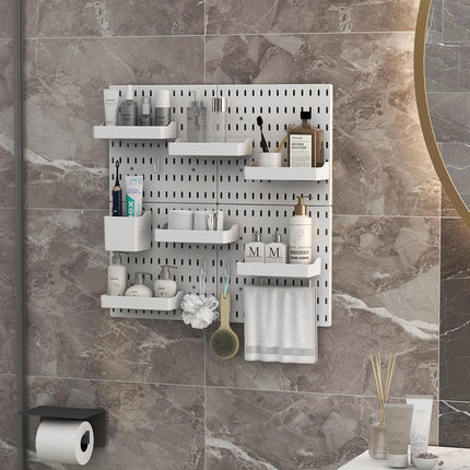 Pegboard Combination Kit with 4 Pegboards and 18 Accessories Modular Hanging for Wall Organiser 6