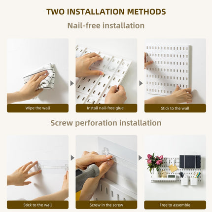 Pegboard Combination Kit with 4 Pegboards and 18 Accessories Modular Hanging for Wall Organiser 8