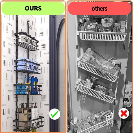 4 Tier Adjustable Baskets Over Door Pantry Organiser for Home Kitchen 3