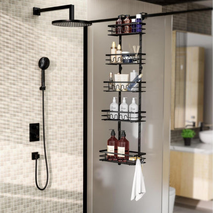 4 Tier Adjustable Baskets Over Door Pantry Organiser for Home Kitchen 5