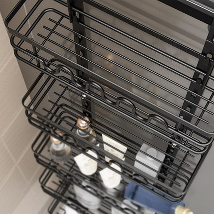 4 Tier Adjustable Baskets Over Door Pantry Organiser for Home Kitchen 7