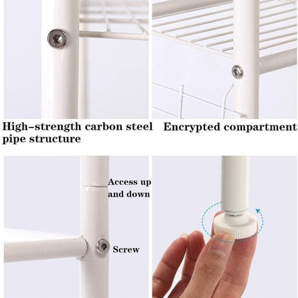 CARLA HOME 3-Tier Over The Toilet Storage Rack with Hooks & Paper Holder for Bathroom & Laundry Room 4