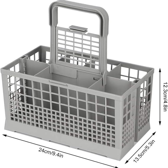 CARLA HOME 8 Slot Universal Dishwasher Cutlery Basket with Handle and Lid which Fits Most Brands (240mm X 135mm X 122mm) 2