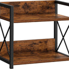 CARLA HOME 2-Tier Countertop Shelf Organizer Rustic Wood Kitchen Spice Rack for Storage, Condiments & Cabinet Organization
