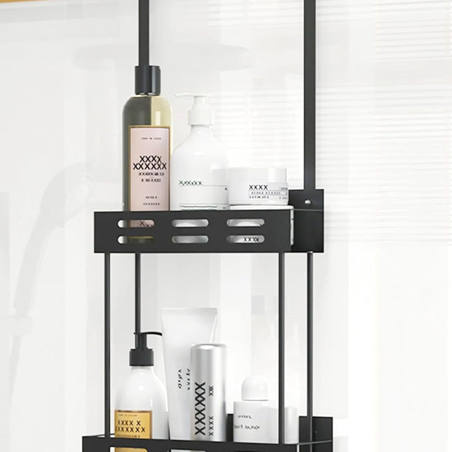 CARLA HOME Over the Door 2-tier Shower Caddy Organizer Shelf with Hooks for Bathroom