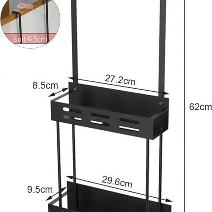 CARLA HOME Over the Door 2-tier Shower Caddy Organizer Shelf with Hooks for Bathroom 2
