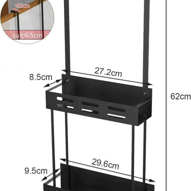 CARLA HOME Over the Door 2-tier Shower Caddy Organizer Shelf with Hooks for Bathroom 2